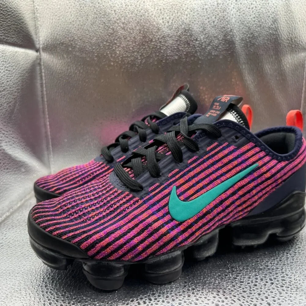 Size 5.5Y Nike‎ Air Vapormax Fly Knit 3 Kids Blackened Blue Running Shoes BQ5238